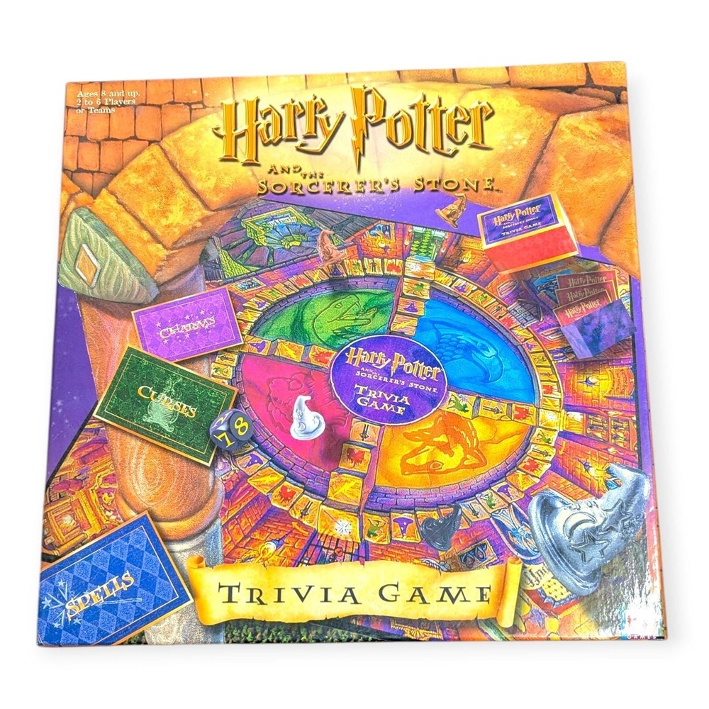 Harry Potter Sorcerer's Stone Trivia Game 2000 Warner Bros Open Box New